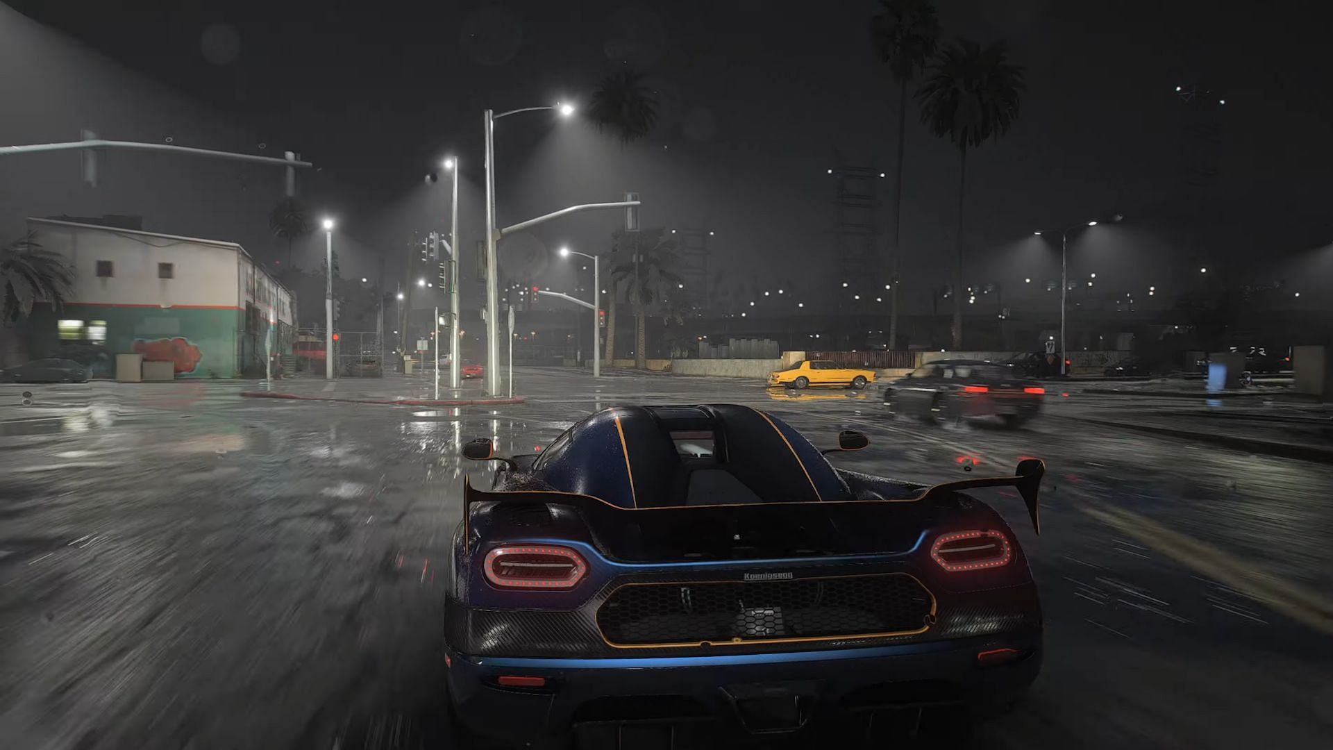 Another screenshot with more enhanced reflections of the puddles on the ground (Image via Gam3 4 Lif3)